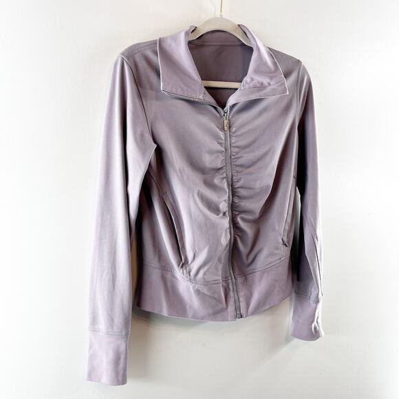Lululemon Athletica Gather Up Ruched Full Zip Active Jacket Dusty Dawn Purple 6 - Picture 7 of 8